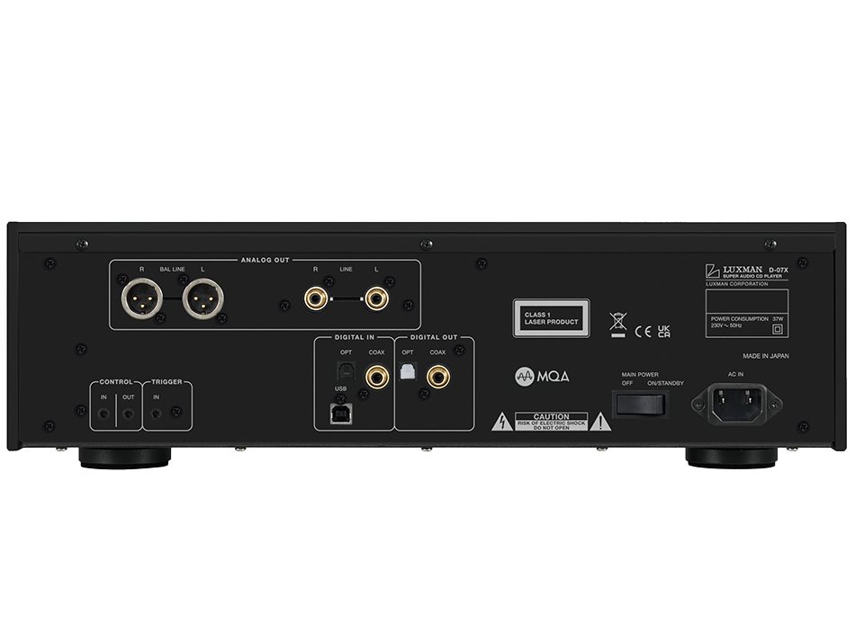luxman-d-07x-black-edition-centennial-tyl tył odtwarzacza CD Luxman D-07X Black Edition