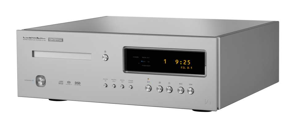 front i boczna ściana odtwarzacza CD Luxman D-100 Centennial