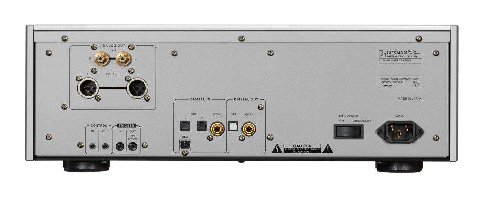 tył obudowy odtwarzacza CD Luxman D-100 Centennial